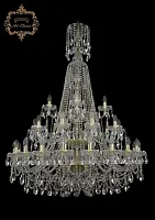 Люстра подвесная хрустальная 11.25.20+10+5.400.3d.XL-154.Gd.Sp Богемиа Арт Классик прозрачная на 35 ламп, основание золотое в стиле классический Люстра подвесная хрустальная 11.25.20+10+5.400.3d.XL-154.Gd.Sp Богемиа Арт Классик прозрачная на 35 ламп, основание золотое в стиле классический